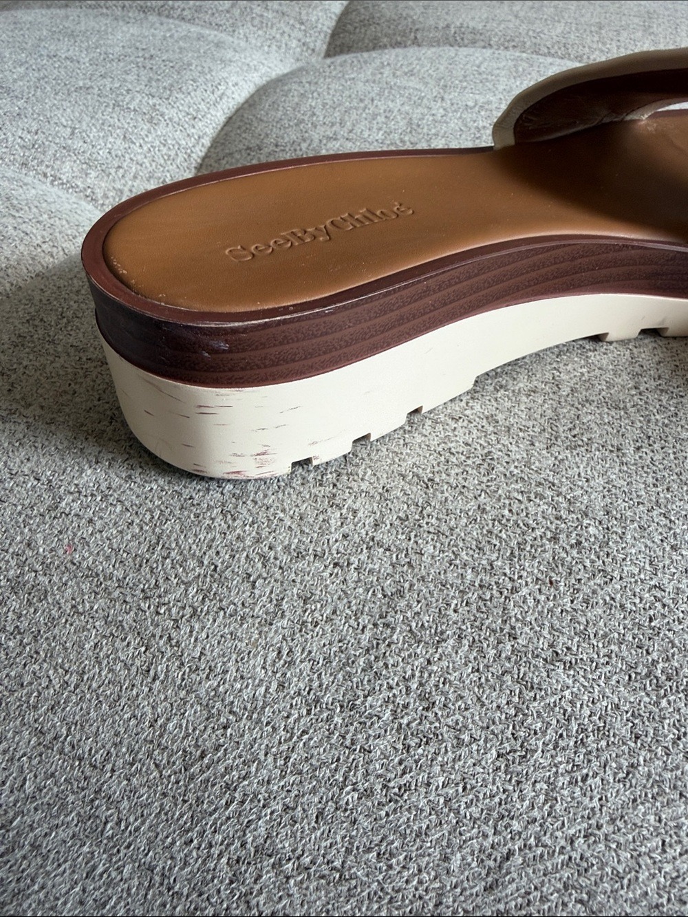 SEE BY CHLOÉ Robin Platform Slide Sandals Size 38 - Picture 10 of 15